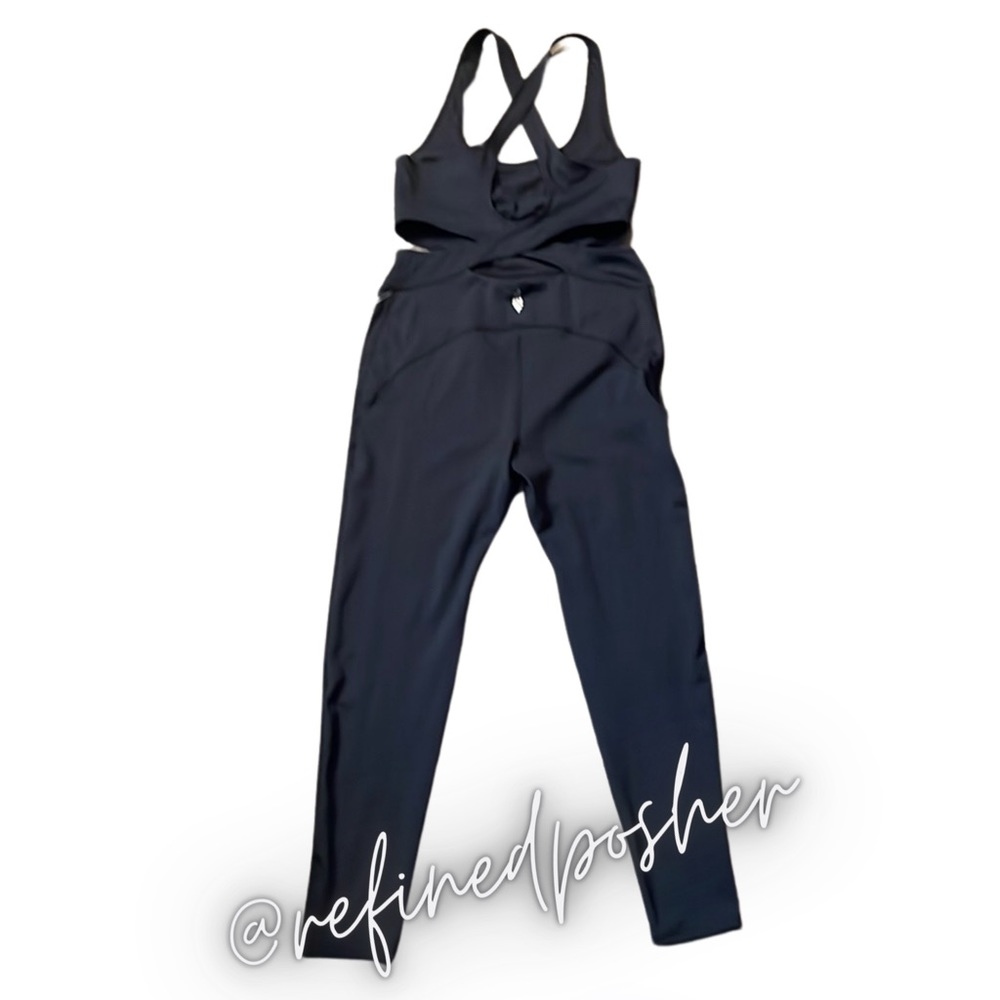 Free People Movement Back It Up Onesie size Small NWT Black - Picture 3 of 6